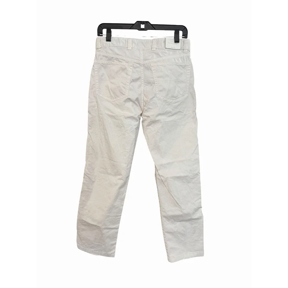 Ermenegildo Zegna Men's Size 32x28 Straight Leg Trousers Pants White #N14-3 Flaw